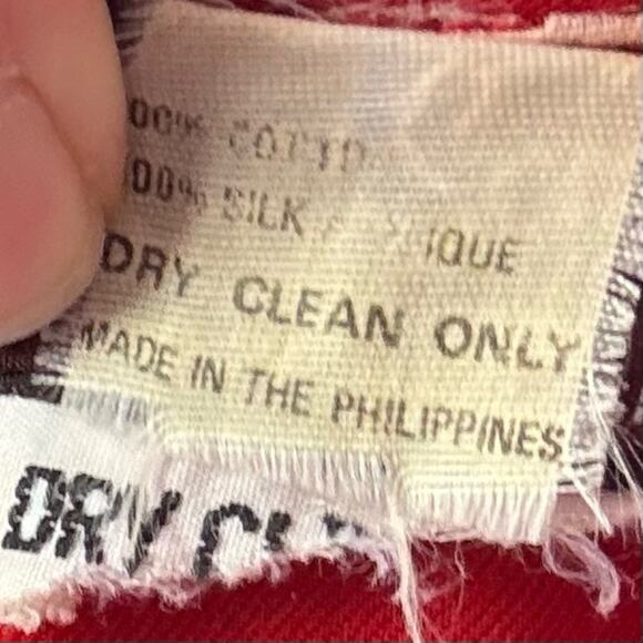 Vintage 100% Silk Red Sunglass Jacket Size XL - Picture 7 of 7